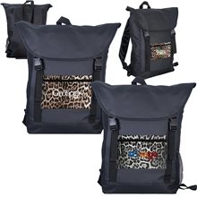 Leopard Pocket Strap Backpack