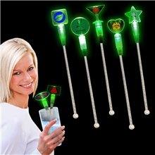 Light Up Cocktail Stirrers - Green