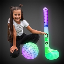 Light Up Golf Club and Ball Inflatable Set
