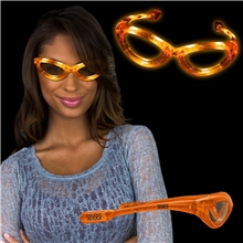 Light Up LED Flashing Sunglasses - Orange