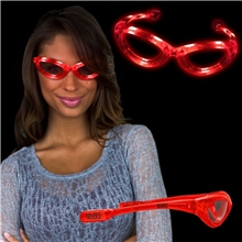 Light Up LED Flashing Sunglasses - Red