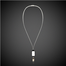 Light Up LED Lanyard with Badge Clip - Red
