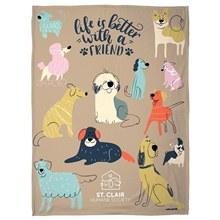 Light - Weight Brushed Fleece Blanket 50 x 60 300GSM - Full Color
