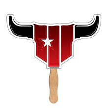 Longhorn Bull Sandwiched Hand Fan - Paper Products