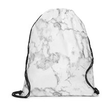 Marble Non - Woven Drawstring Backpack