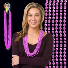 Mardi Gras Beads - Metallic Light Pink