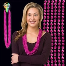Mardi Gras Beads - Metallic Pink