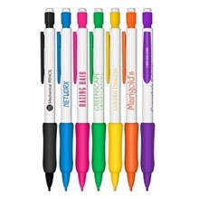 Mechanical Pencils - White Barrel With Rubber Grip - Refillable