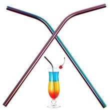 Metal Bent Rainbow Straw