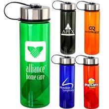Metal Lanyard Lid Colorful 24 oz Bottle With Floating Infuser