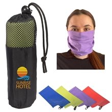 Microfiber Quick Dry Cooling Towel in Mesh Pouch