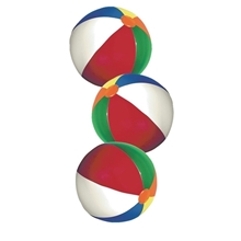 Mini Beach Ball w / Multi - Colored Panels (4.5 Inflated)