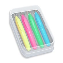 Mini Brite Spots(R) Highlighters In Clear Plastic Box With Full Color Decal