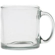 Moderne Glass Co - Deep Etched 13 oz Clear Glass Coffee Mug