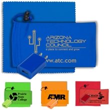 MONTANA Mobile Tech Wall Charger Kit in Microfiber Cinch Pouch