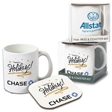 Mug with Hard Coaster Gift Set