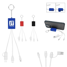 Multi - Charging Cable USB Hub Keyring