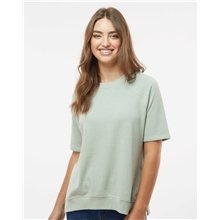 MV Sport - Womens French Terry Short Sleeve Crewneck Pullover