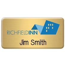 New York Standard Metal Name Badge (Standard Size 1-1/2 x 3)