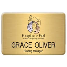 New York Standard Metal Name Badge (Standard Size 2 x 3)