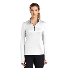 Nike Ladies Dri - FIT Stretch 1/2- Zip Cover - Up - WHITE