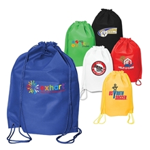 NW Drawstring Backpack with Gusset, Full Color Digital