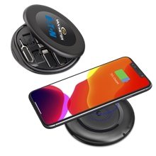 Olive Street 7- in -1 Travel Organizer and Wireless Charger