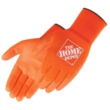 Orange Ultra - thin Polyurethane Palm Coated Knit Gloves