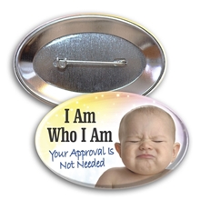Oval Button w / Pin