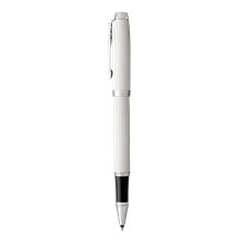 Parker IM Capped Rollerball Pen, White Lacquer w / Chrome Trim, Fine Point, Black Ink