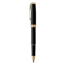 Parker Sonnet Capped Rollerball Pen, Matte Black w / Gold Trim, Fine Point, Black Ink