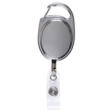 Pataskala 30 Cord Shiny Chrome Finish Solid Metal Retractable Badge Reel and Badge Holder with Laser Imprint