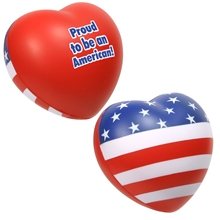 Patriotic Valentine Heart Stress Ball - Stress Relievers