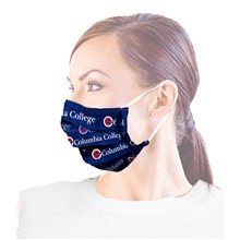 Perfect Fit Face Mask Pleated Full Color Sublimation Face Mask w / Flexible Nose Bridge Wire Ear Loop Adjusters