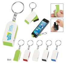 Phone Stand And Screen Cleaner Combo Keychain