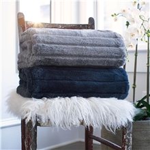 Plush Navy And Gray Aspen Throw