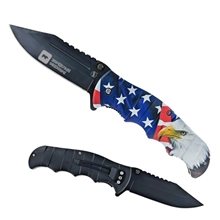 Pocket Knife with US Flag Eagle Handl