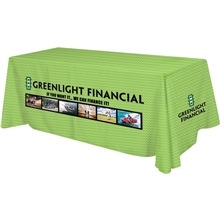 Polyester Digital Direct Print Tradeshow Table Cover 3 sided, 8 foot