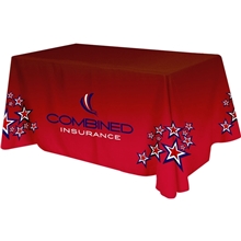 Polyester Digital Direct Print Tradeshow Table Cover 4 sided, 6 foot