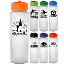 Pop Up 22 oz Frosted Glass Grip Bottle