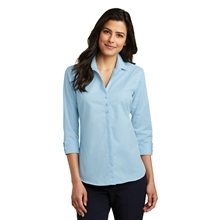 Port Authority(R) Ladies 3/4- Sleeve Micro Tattersall Easy Care Shirt