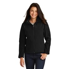 Port Authority Ladies Textured Hooded Soft Shell Jacket - COLORS