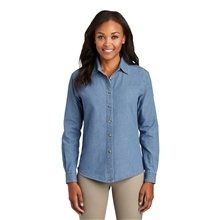 Port Company Ladies Long Sleeve Value Denim Shirt - Denim