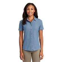 Port Company Ladies Short Sleeve Value Denim Shirt - Denim