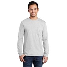 Port Company Long Sleeve Essential T - Shirt with Pocket - Lights