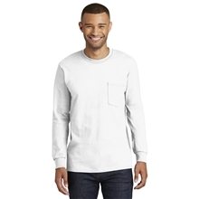Port Company(R) Tall Long Sleeve Essential T - Shirt with Pocket. - NEUTRALS