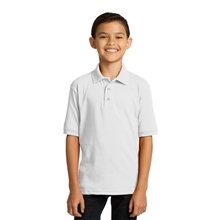 Port Company(R) Youth Core Blend Jersey Knit Polo - WHITE