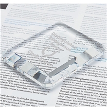Prato Rectangle Crystal Paperweight