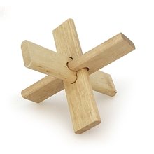 X - Shaped Wood Puzzle