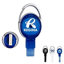 PVC Free Recycled Plastic Carabiner Badge Reel W / Metal Clip (Patent US 11, 974, 638 B1)